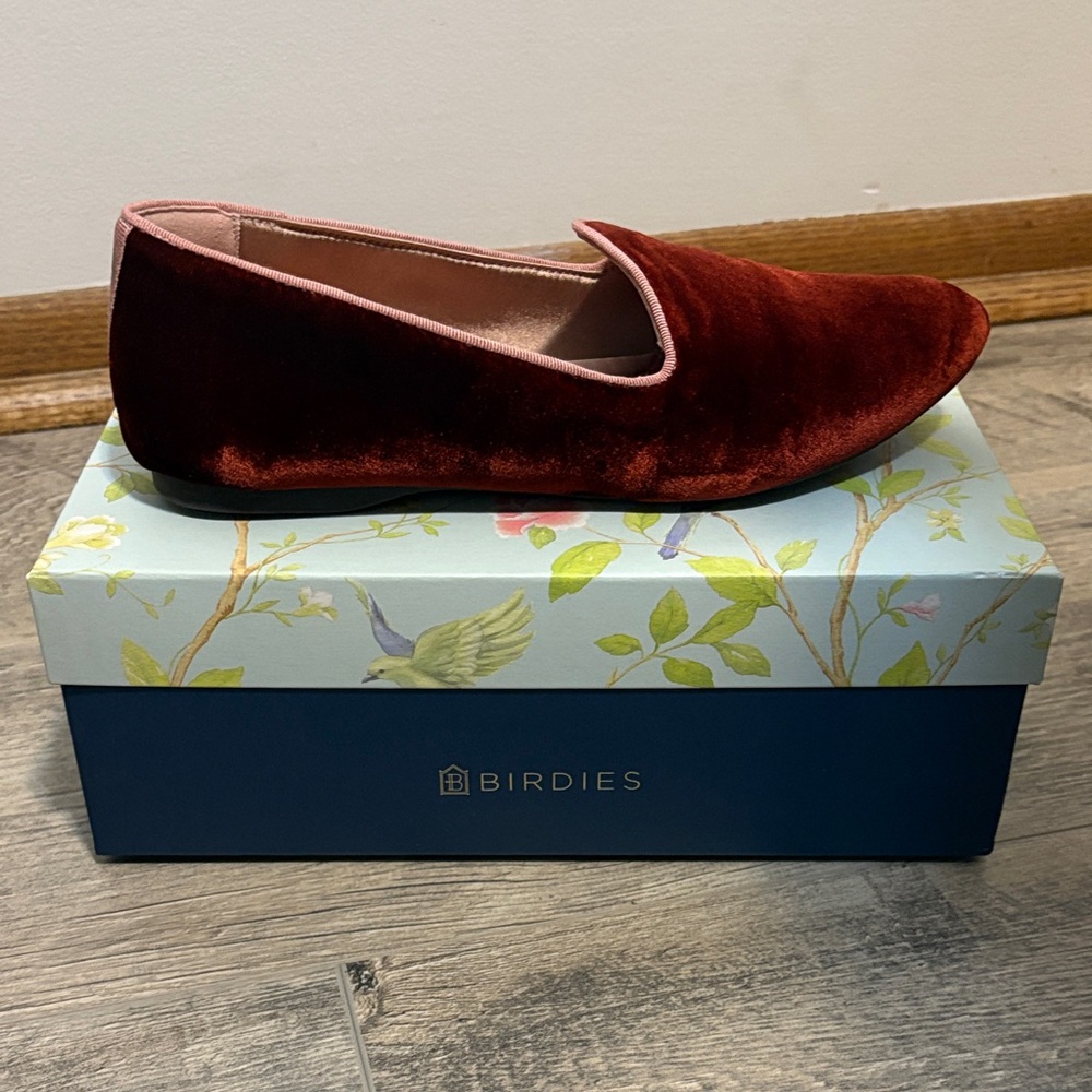 Birdies The Heron Velvet Loafers in Cinnamon size 8.5 - LIKE NEW - Picture 7 of 8
